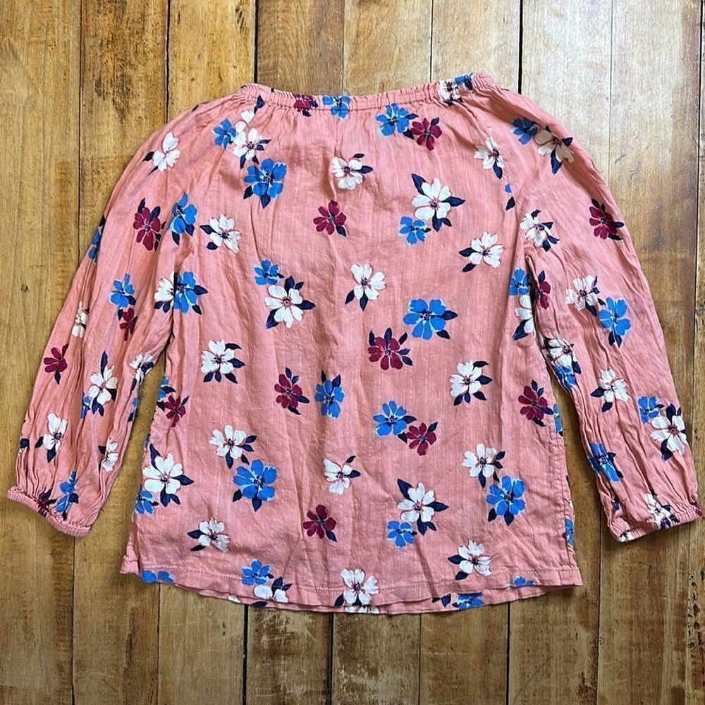 Old Navy Shirt size 8 medium Mauve Floral Long Sleeve Shirt pink - Picture 5 of 5